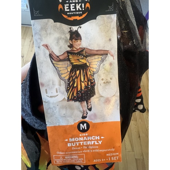 NEW Monarch Butterfly Kids Costume Size Medium HYDE & EEK! - Picture 6 of 7
